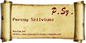 Percsy Szilviusz névjegykártya